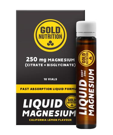 GoldNutrition Liquid Magnesium 10 Vials X 25 Ml Lemon Flavor