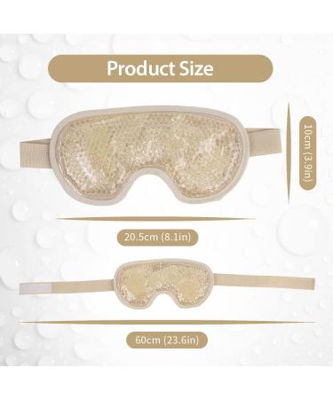 NEWGO Eye Mask Cooling Mask Face Cooling Mask for Migraines Headaches Swollen Tired Eyes Dark Circles Sinus Pain Ice Eye Mask (Gold) Light gold - Buy Online on GoSupps.com