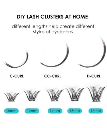 Lanciley Cluster Lashes with Eyelash Glue - Sunshine Style 60 Clusters | DIY Individual Eyelash Extensions - Super Thin Band, Reusable & Comfortable False Eyelashes | 10/12/14/15/16mm - Buy Online on GoSupps.com