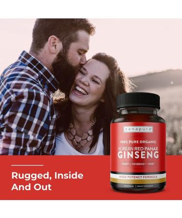 Zanapure Panax Ginseng - Organic Korean Ginseng Extract Capsule - 1500mg - High Ginsenosides for Energy Focus  Performance - 120 Vegan Capsules Made in USA - Buy Online on GoSupps.com