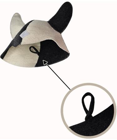 Prinzeps Viking Sauna Hut for Men - 100% Wool Felt Sauna Hat | Ideal Headgear & Gift for Men - Buy Online on GoSupps.com