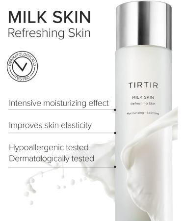 TIRTIR Milk Skin Facial Toner 5.07 fl.oz - Witch-Hazel & Rice Extract Moisturizer for Smooth & Glowing Skin - For All Skin Types - Buy Online on GoSupps.com