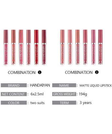 6-Piece Matte Nude Lipstick Set | Waterproof & Non-Stick Liquid Gloss for Beginners - Buy Online on GoSupps.com