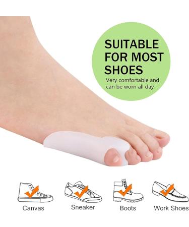 HAOSEM Gel Pinky Bunion Corrector - 2/4 Pcs Toe Separators & Spacers for Pain Relief from Corn Callus & Blisters - Buy Online on GoSupps.com