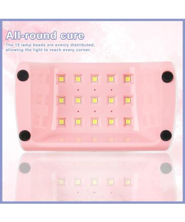 ANGNYA 30W UV Nail Lamp for Gel Nails - Professional Nail Dryer with 2 Timers, Portable UV Lamps for Nail Art at Home and Salons (Pink) - Buy Online on GoSupps.com
