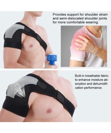 Shoulder Stability Brace with Pressure Pad | Adjustable Support for Men & Women - Right Shoulder Protector - Buy Online on GoSupps.com
