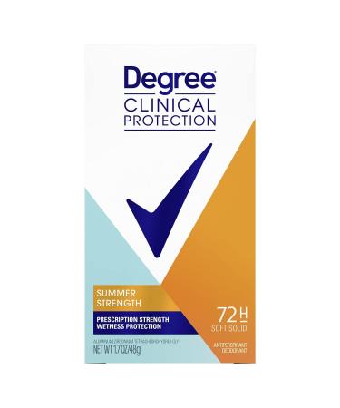 DEGREE DEGREE clinical protection summer strength antiperspirant deodorant 1.7 Ounce (Pack of 3)