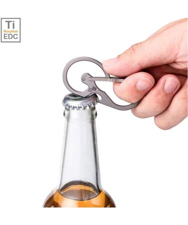 SUNTATOP U8 Portable Mini Keychain Carabiner - Multifunctional Titanium EDC Tool & Bottle Opener - Ideal for Outdoor Adventures - Buy Online on GoSupps.com