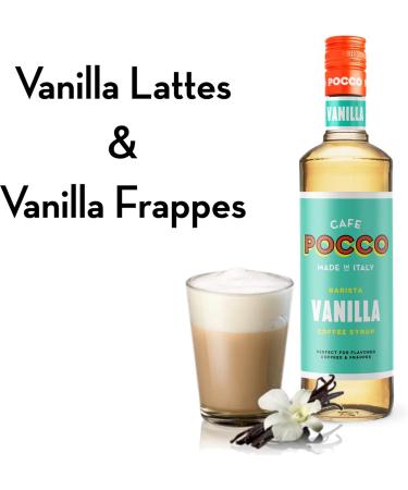 Premium Cafe Pocco Vanilla Syrup - 750ml Glass Bottle - 1 Pack - Buy Online on GoSupps.com