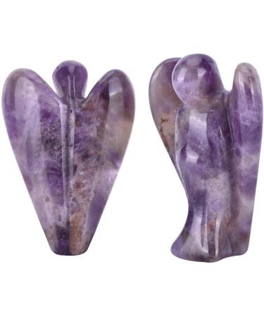 Angel Decorations Beautiful Elegant Angel Clear Crystal Healing Statue Carved Quartz Peace Angel(Amethyst) - Buy Online on GoSupps.com