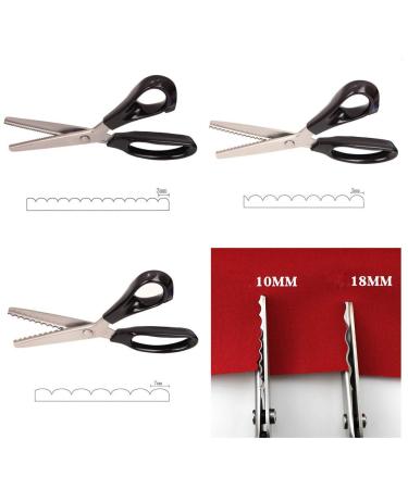Stainless Steel Fabric Paper Pinking Craft Scissors - Zig Zag Serrated Edges - 4mm Size - for Embroidery, Sewing, and Upholstery - Buy Online on GoSupps.com