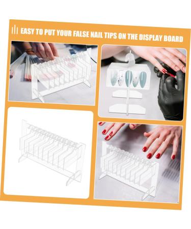 HAPINARY 2 Sets Nail Display Board Durable Nail Tips Holder Acrylic Display Holder Decorative Nail Art Tip Boards Manicure Supplies Nail Tips Display Holder Nail Art Display Supplies - Buy Online on GoSupps.com