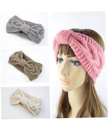 1 Pieces Winter Knit Headbands Chunky Knit Headbands Ear Warmer Crochet Head Wraps for Women Girls Grey - Buy Online on GoSupps.com