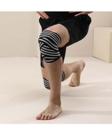 Serichamk Grey Black+Grey Knee Wraps for Weightlifting - Support and Stability - Buy Online on GoSupps.com