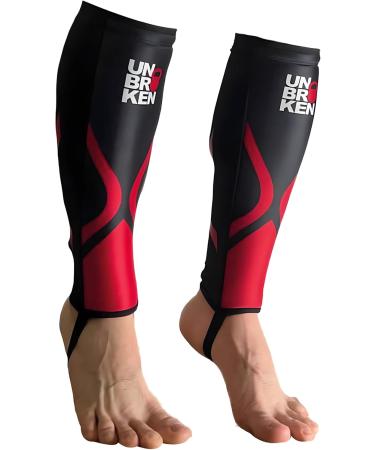 Unisex Calf Compression Sleeves for Running - 7mm Red L/XL | Footless Compression Socks for Muscle Support & Recovery - Buy Online on GoSupps.com
