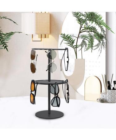 Kecung Sunglasses Holder Organizer 360 Rotatable Acrylic Eyeglasses Display Stand Eyewear Storage Rack for Desk Dresser Easy Install - Buy Online on GoSupps.com