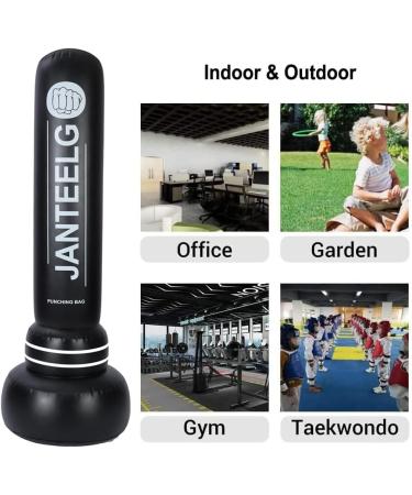 Punching Bag for Kids and Adults | GEMGO 180cm Stand | Thickened PVC Speed Ball | Karate Workout Fitness - Buy Online on GoSupps.com