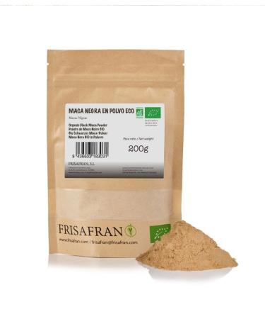 FRISAFRAN FRISAFRAN | Organic Black Maca Powder Organic 200g | Black Maca Ground | Black Maca Powder | Superfood | Energizing | Natural