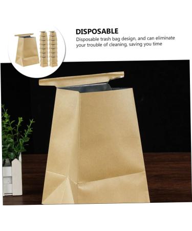 15pcs Travel Kraft Paper Car Trash Bags - Light Brown Vomit Bag Disposable - Buy Online on GoSupps.com