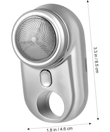 Portable Electric Shaver for Men - Mini Razor & Travel Shaver - Compact Silver Design - Buy Online on GoSupps.com