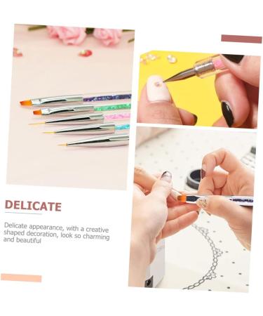 FRCOLOR 2 Sets Nail Pen nail art pen Wear- resistant household tools 2- way dotting pens nail tech accessories nail painting tools nails kits nail art liner brush major appendix 3d abs - Buy Online on GoSupps.com