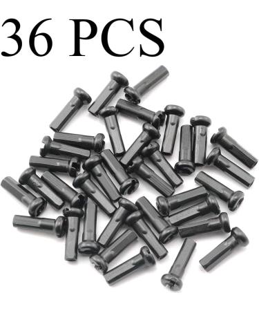 Pro Bamboo 36pcs Black Carbon Steel Bicycle Spoke Cap Set for 2mm Spokes | 14G Nipple | Mountain Bike Accessory - Buy Online on GoSupps.com