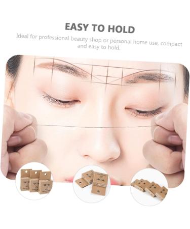 Didiseaon 14 pcs Symmetrical Marking Eyebrows Salon Mapping Pre Makeup Eyebrow Ink Beauty Thread Tattoos 7.5x4.5cmx7pcs Brownx7pcs - Buy Online on GoSupps.com