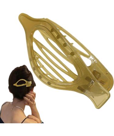 Streysisl Ponytail Decorative Hair Clip Ponytail Duckbill Hairpin | Long Hair Clips for Styling - Long Hair Shower Clips for Teen Girls Women Styling Translucent olive green - Buy Online on GoSupps.com