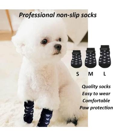 Kingrun Anti-Slip Dog Socks - 3 Pairs of Soft Adjustable Indoor Paw Protection for Senior Dogs | Traction Control for Hardwood Floors - Size M - Buy Online on GoSupps.com