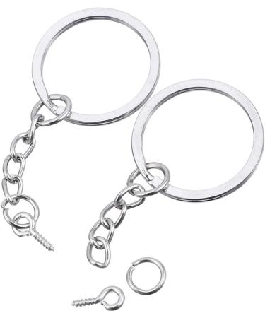 100Pcs Keychain Rings with Chain & Jump Rings for Jewelry Making - 1 Inch/25mm - Buy Online on GoSupps.com