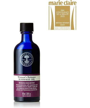 Neal's Yard Remedies Women's Balance Massage Oil - Relaxing Body Gift with Rose Essential Oil 100ml - Buy Online on GoSupps.com