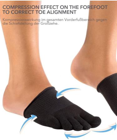 Knitido Dr. Foot Hallux Valgus Toe Warmers | Closed Socks for Bunions | Size 35-40 | Black (001) - International Shipping Available - Buy Online on GoSupps.com