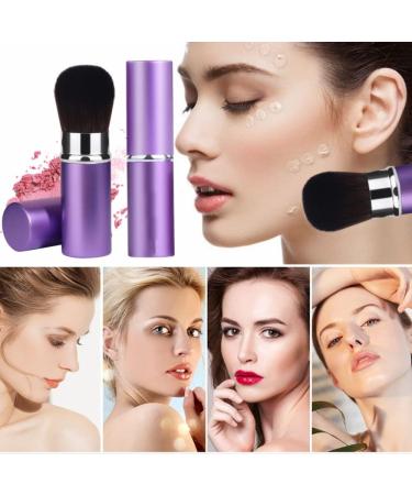 Retractable Face Brush - Telescopic Kabuki Brush for Travel - Purple - Buy Online on GoSupps.com