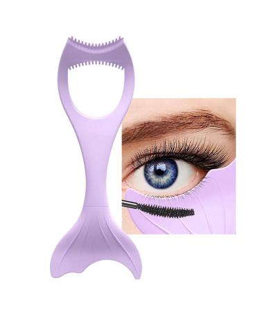 Wilmot Eyeliner Guide Tool Multifunctional Eyeliner Stencils Mascara Applicator Tool for Beginners Stencil Pads for Winged Eyeliner Lashes Lip Liner Beauty Ruler Purple