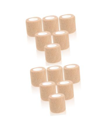 Gatuida 12 Rolls Sports Fitness Adhesive Sports Tape Gauze Tape Self Adhesive Athletic Tape Polyester Protective Gear Student Elasticity