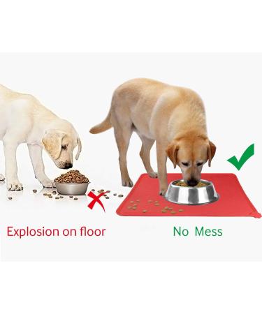 Joytale Silicone Non-Slip Dog & Cat Bowl Pad - Waterproof 47x30cm Red | Perfect for Dogs & Cats - Shop Internationally! - Buy Online on GoSupps.com