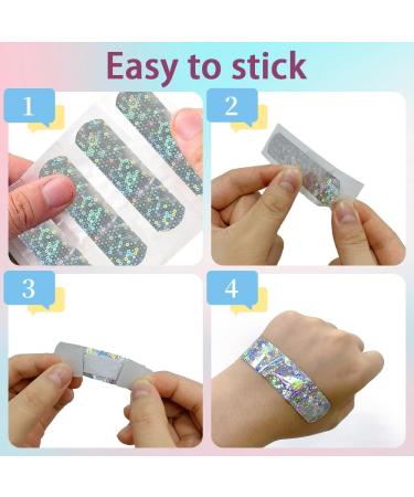 Glitter Adhesive Bandages for Teens - 100 Sterile Individual Band-Aids for Boys & Girls | Fun Wound Care Solution - Buy Online on GoSupps.com