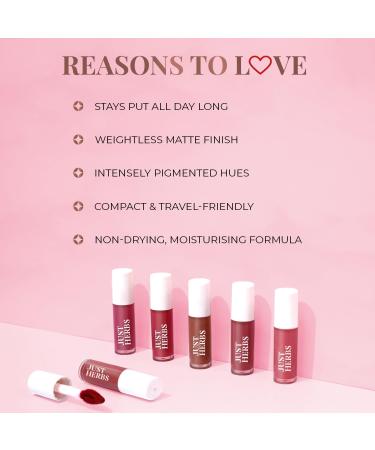 Jus t Herb.s Ayurvedic Liquid Lipstick Kit - Set of 5 Long Lasting Hydrating & Lightweight Paraben & Silicon Free Shades (Brights & Pinks) - International Shipping Available - Buy Online on GoSupps.com