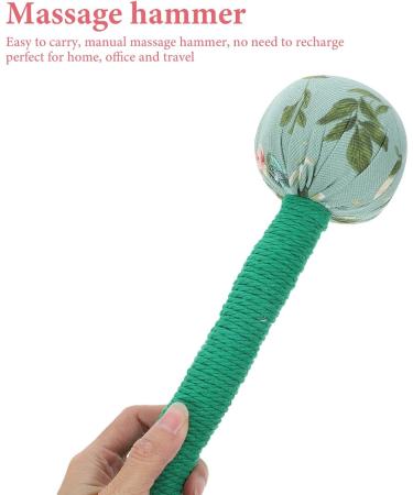 Minkissy Body Massage Tools - 2-Piece Manual Massage Hammer & Soft Cotton Ball | Ultimate Muscle Relaxation & Pain Relief Device (25x11cm) - Buy Online on GoSupps.com