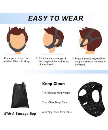 Mesh Anti-Snoring Mask with V-Face Strap - Prevent Snoring and Jaw Dislocation (Black) - Buy Online on GoSupps.com