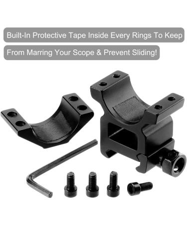LONSEL 1'' Scope Rings - High & Medium Profile 1 Inch Mount Rings for Picatinny Rail - 4 Pack - Buy Online on GoSupps.com