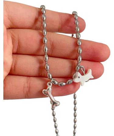 Trendy Stainless Steel Dog Bone Necklace | Stylish Jewelry for Fashion-Forward Individuals - Oralgos - Buy Online on GoSupps.com