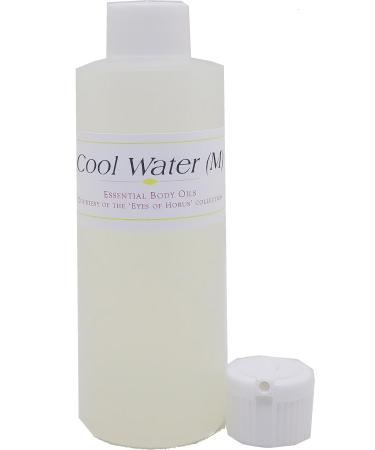 Cool Water - Type D For Men Scented Body Oil Fragrance Flip Cap - Light Gold - 4 oz. - ID#22679 4 Fl Oz (Pack of 1)