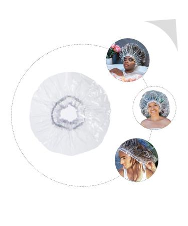 Transparent Plastic Shower Cap for Men and Women - Salon Bathing Head Cover - Buy Online on GoSupps.com