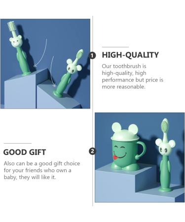 Healvian Baby Toothbrush Set - Soft Silicone Toddler Toothbrushes with Suction Base for Gentle Cleaning - Buy Online on GoSupps.com