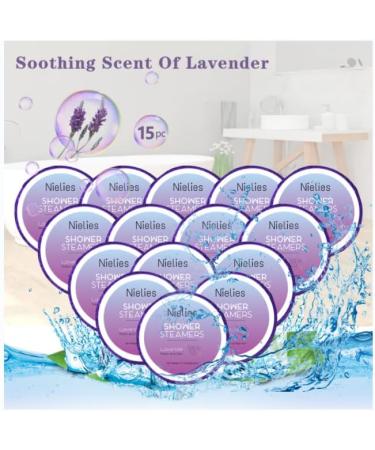 Nielies Lavender Shower Steamers 18pc Aromatherapy Gift Set- Organic Essential Oils for Relaxation & Stress Relief | Shower Bombs for Selfcare- Women & Men - Buy Online on GoSupps.com