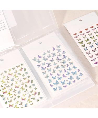 Nail Sticker Album Nail Art Decal Storage Bag Card Display Book Container 80 Slots Brushes - Buy Online on GoSupps.com