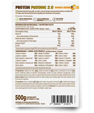  HSN HSN Protein Pudding | Mango Cream Flavor 500g 13 servings per pack | With whey protein | Very easy to prepare | Low in calories no added sugar | Non-GMO vegan free - Buy Online on GoSupps.com