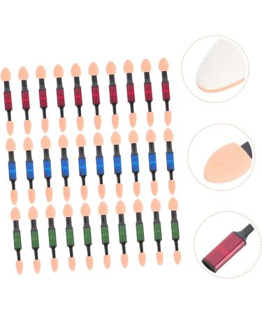 Beatifufu 30pcs Double Ended Eye Shadow Stick Eye Makeup Make up Sponge Eyebrow Brush Rod Aluminum - Buy Online on GoSupps.com