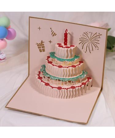 WESAPPINC 3D Pop Up Birthday Cards Warming LED Light Birthday Cake Music Happy Birthday Card Postcards Pop Up Greeting Cards Laser Cut Happy Birthday Cards Best for Mom Wife Sister Boy Girl Friends (1Pack LED birthday card) - Buy Online on GoSupps.com